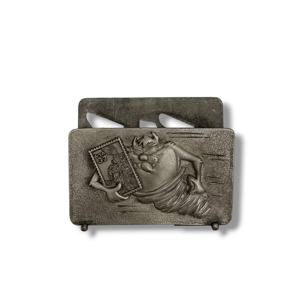 Warner Bros Taz Letter Holder Silver 1997 USPS Pewter‎ Desk Organizer
